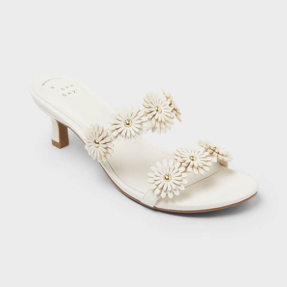Women’s Dalia Heels with Memory Foam Insole - A New Day Cream 8